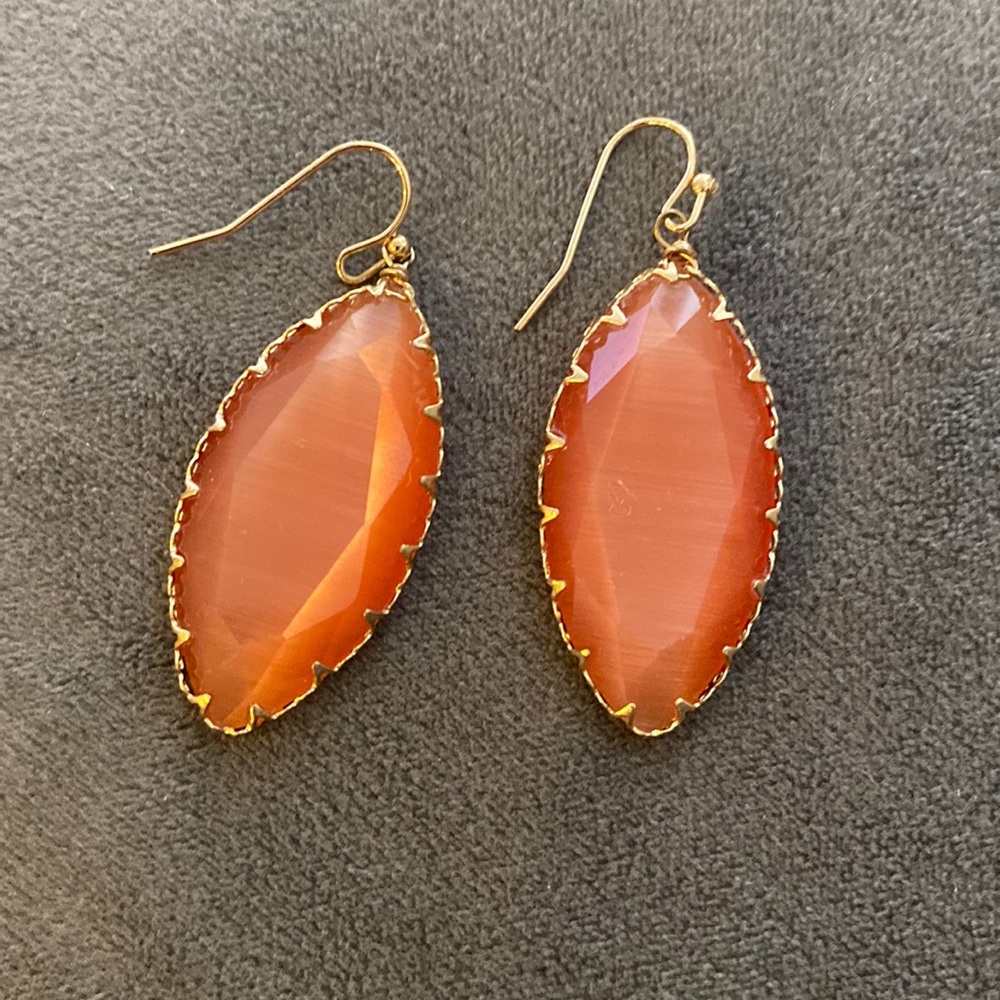 Orange Dangle Earrings